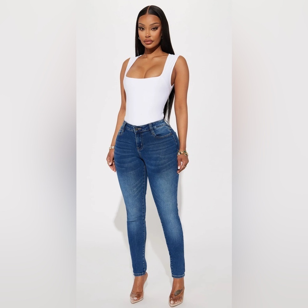 Fashion Nova Jet Lagged Mid Rise Stretch Skinny Jeans Size 11